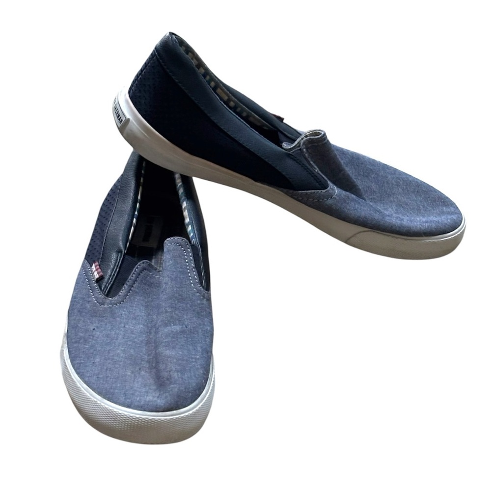 Ben Sherman Navy and Chambray Slip-On Loafers - Picture 4 of 6
